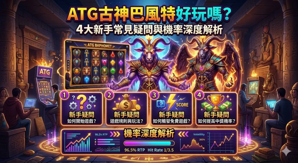 ATG古神巴風特好玩嗎遊戲畫面，展示角色造型、轉軸介面與新手玩法提示