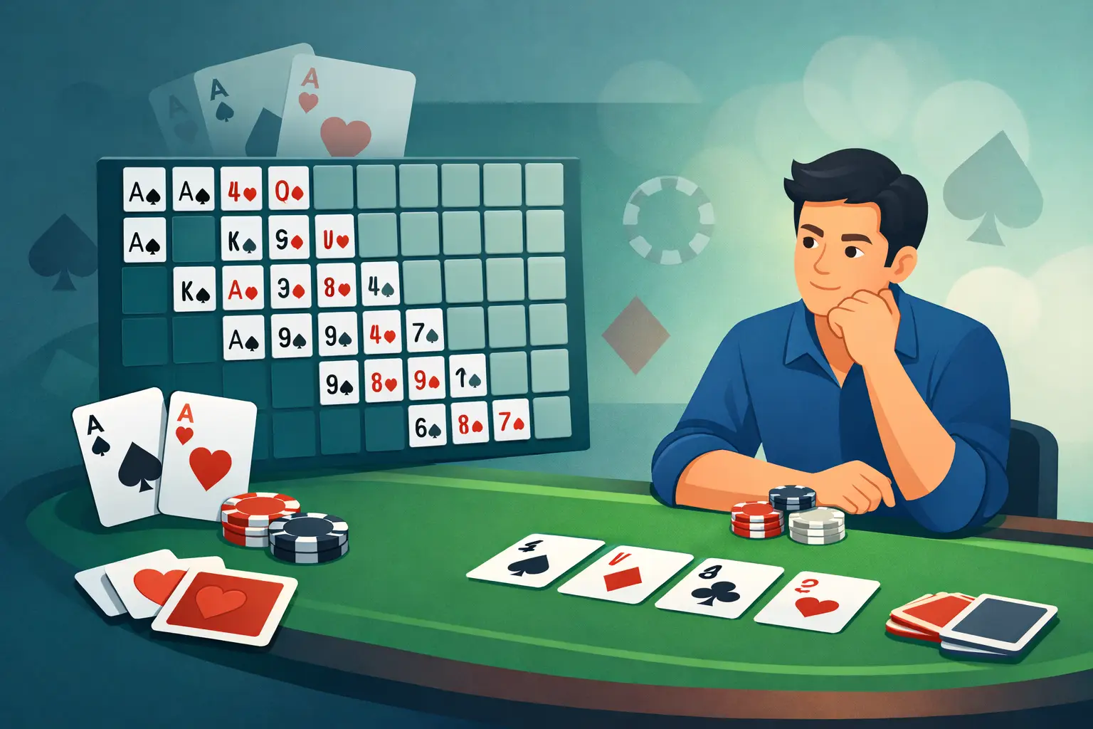 德州撲克 新手起手牌表怎麼看才不亂打