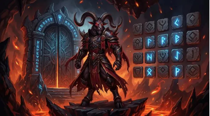 ATG古神巴風特遊戲角色畫面示意，呈現古神巴風特角色與符文元素