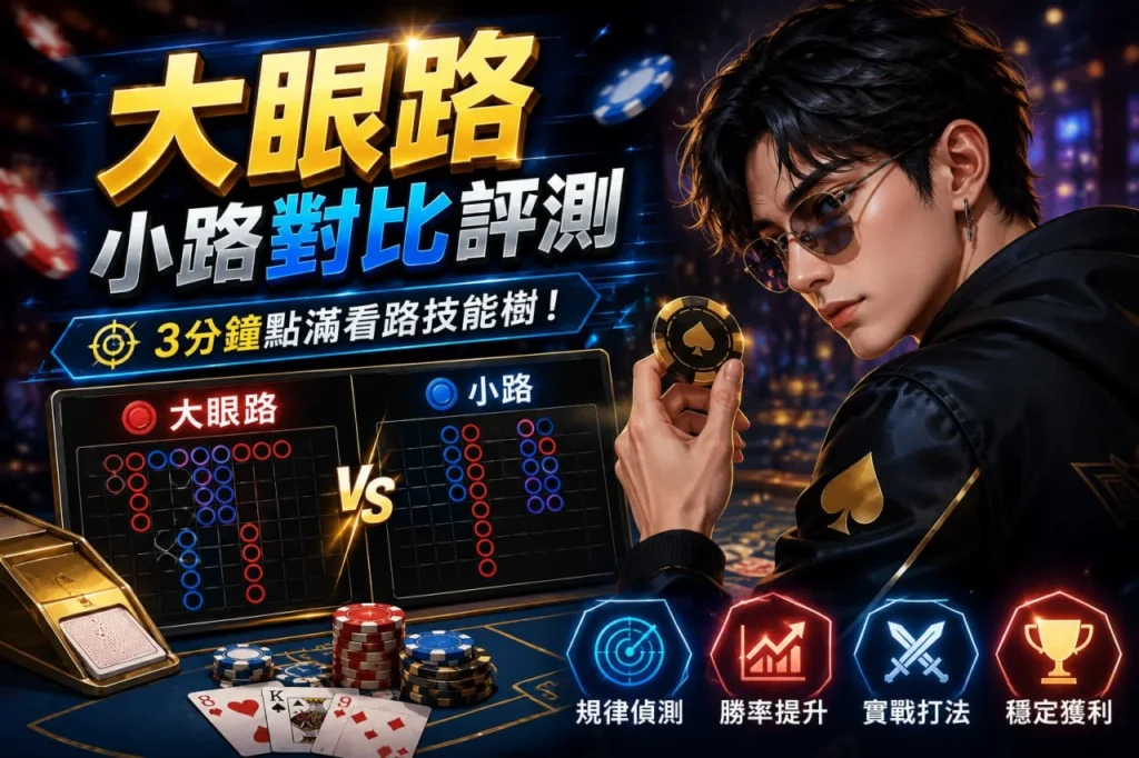 百家樂大眼路與小路比較教學圖，解析進階看路法差異與判讀技巧