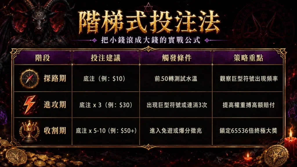 ATG古神巴風特階梯式投注法與爆分階段加碼策略解析